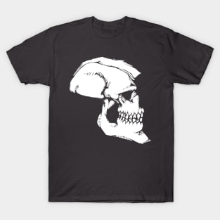 Sketch Punk Rock Skull Tattoo Style Design Drawing Graphic T-Shirt